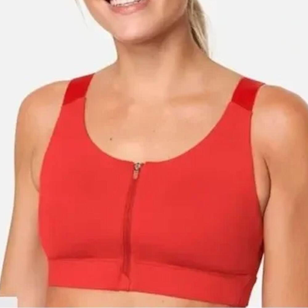 OUTDOOR VOICES Powerhouse Sports Bra Top Adjustable Straps Ultra Support Red XS